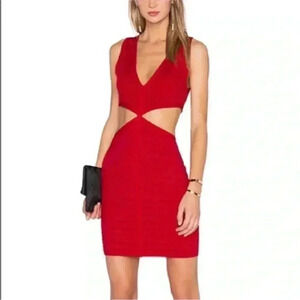 Revolve NBD × Naven Twins Cherry Red Socialite Bodycon in size small